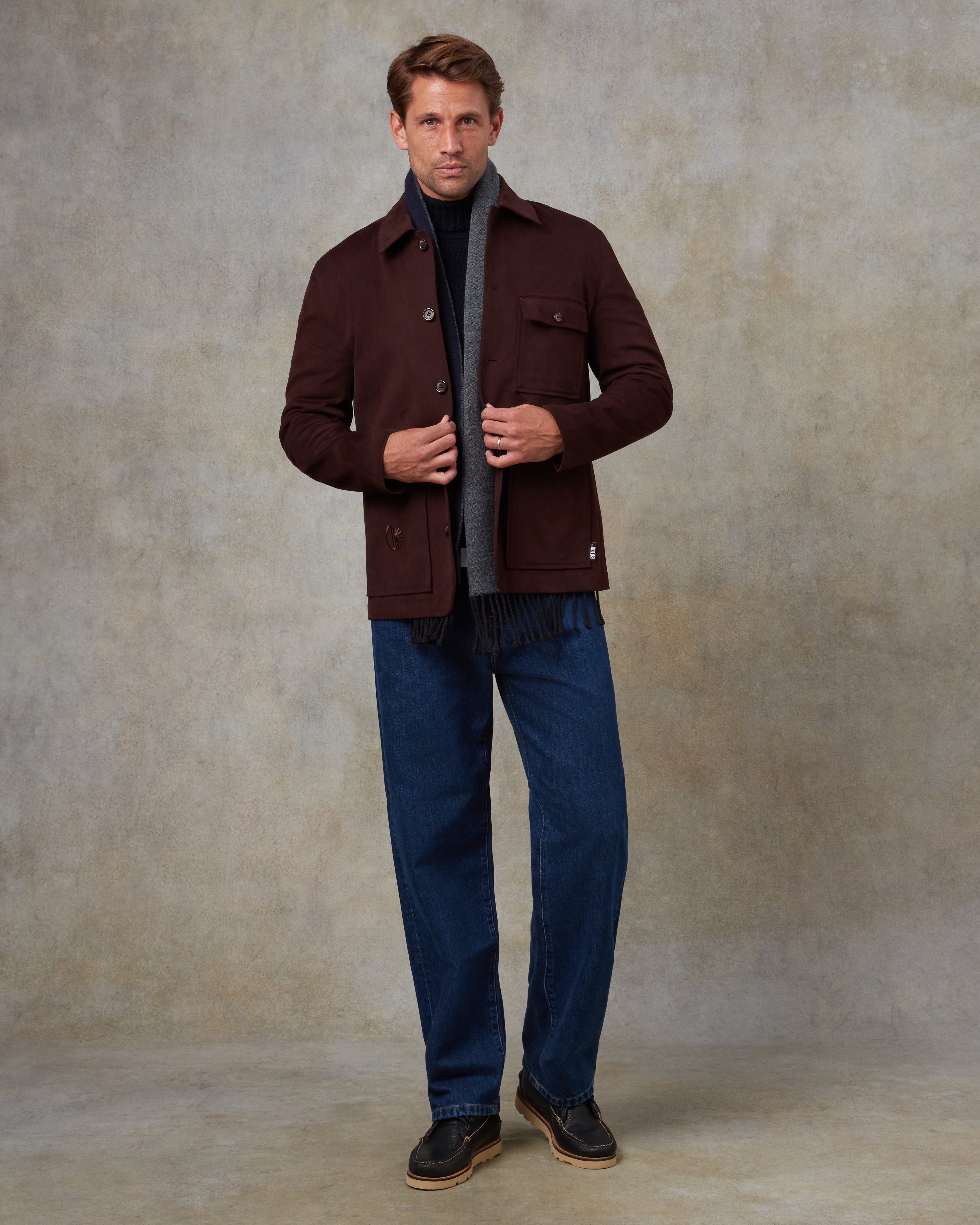 Batch LDN Men's Burgundy Cotton Suit