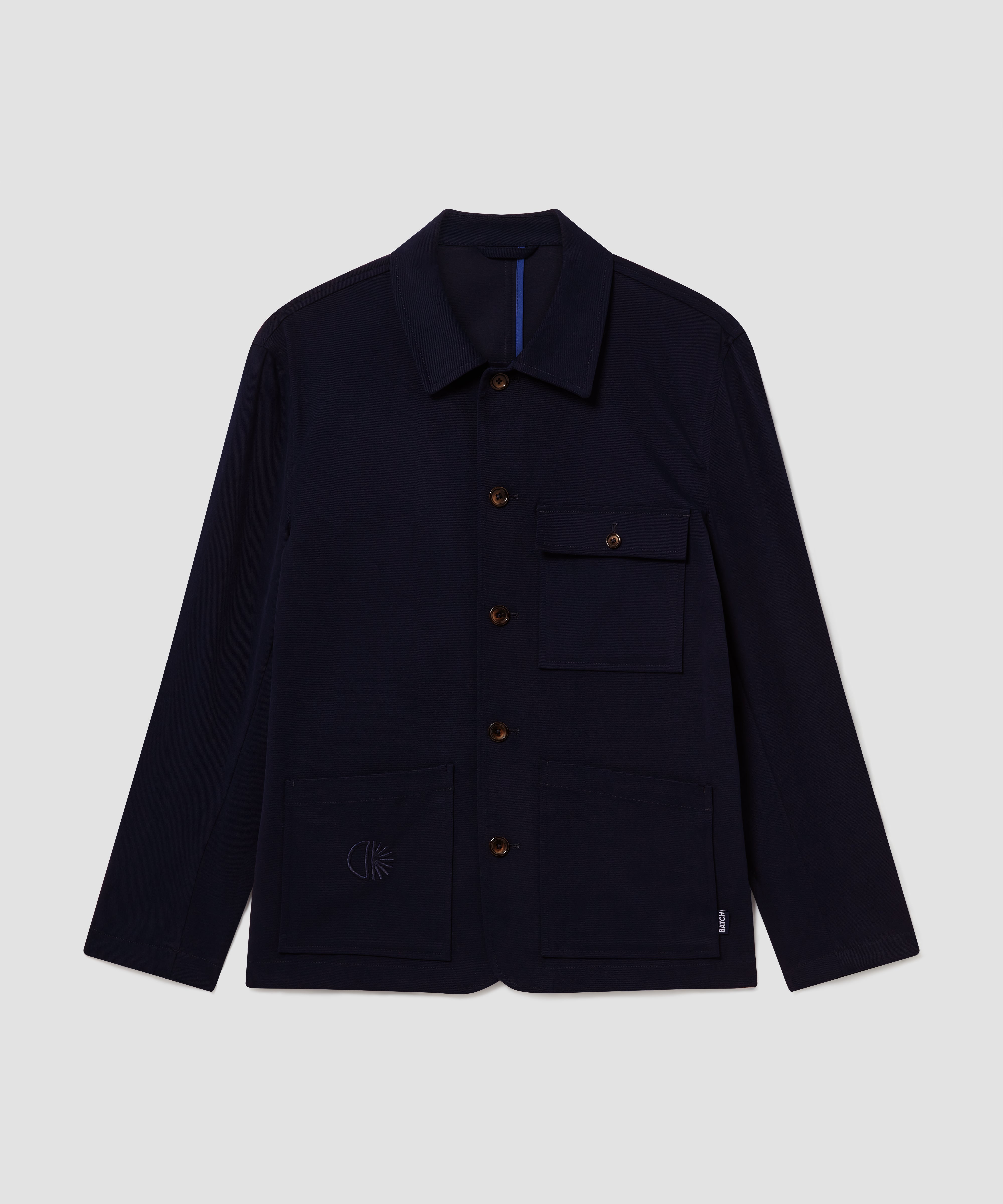 Batch LDN Men's Rich Navy Wool Herringbone Jacket